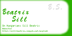 beatrix sill business card